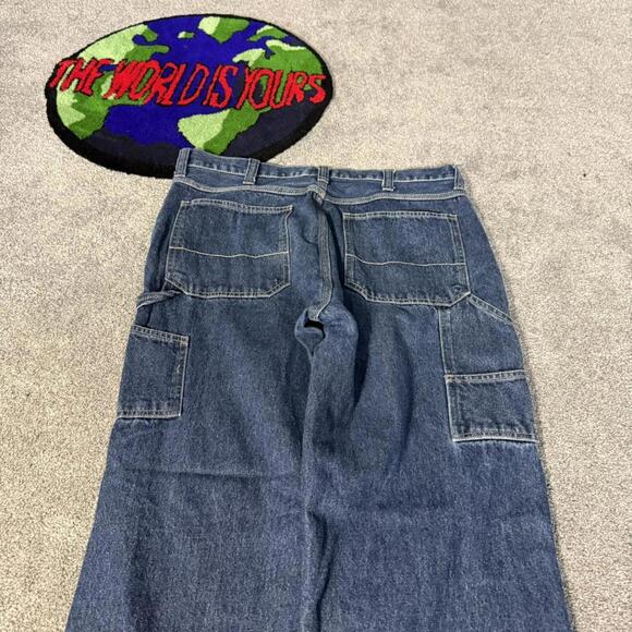 y2k 2000’s denim carpenter baggy fit jeans - Picture 2 of 7